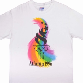 VINTAGE ATLANTA OLYMPICS 1996 TEE SHIRT SIZE LARGE MADE IN USA Comfortable Layer