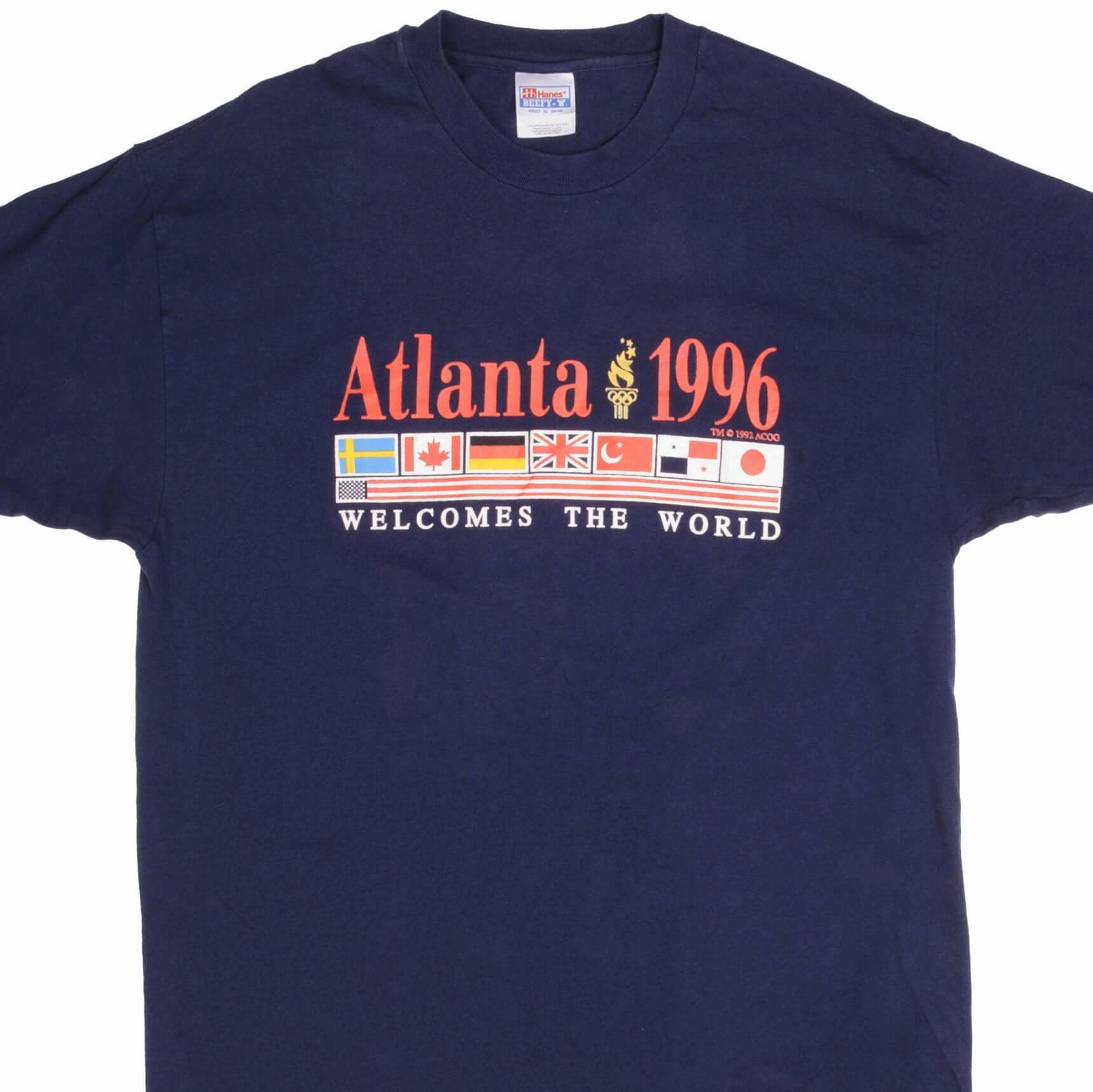 Comfy Fit Timeless Layer VINTAGE ATLANTA OLYMPICS 1996 TEE SHIRT SIZE LARGE