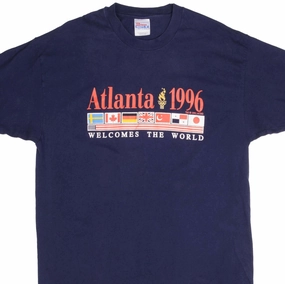 Comfy Fit Timeless Layer VINTAGE ATLANTA OLYMPICS 1996 TEE SHIRT SIZE LARGE