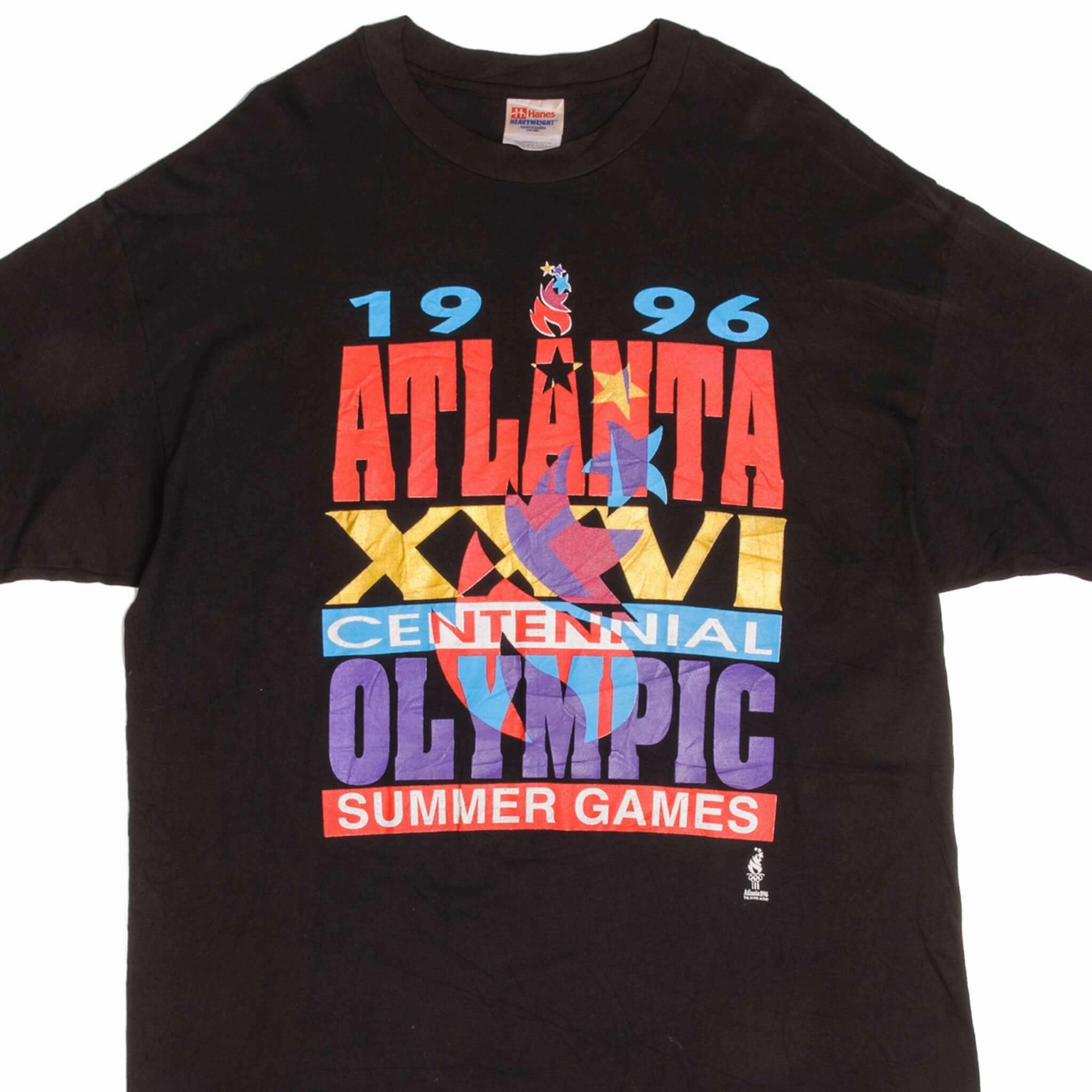 VINTAGE ATLANTA OLYMPICS SUMMER GAMES 1996 TEE SHIRT SIZE XL MADE IN USA Functional Wearable Comfy Vibe
