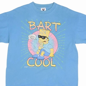 VINTAGE BART SIMPSON COOL TEE SHIRT 1991 SIZE XL MADE IN USA layerable