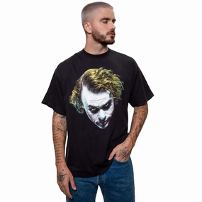 spandex blend back to school VINTAGE BATMAN MOVIE THE DARK KNIGHT THE JOKER TEE SHIRT SIZE XL