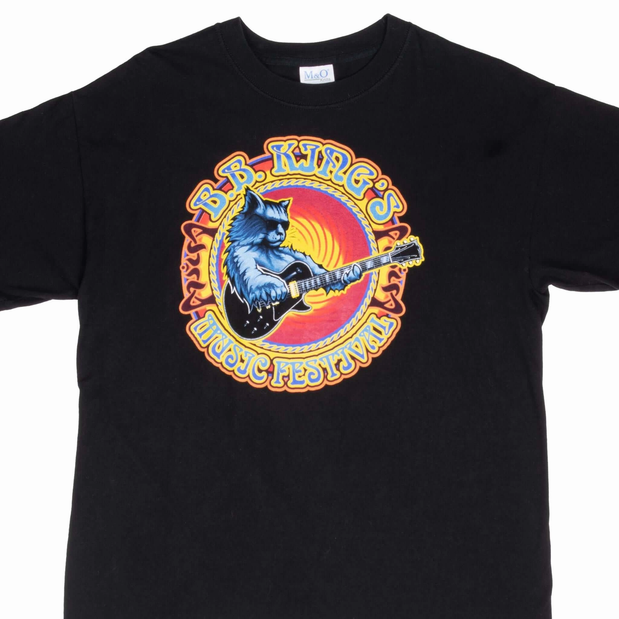 NoSideSeams VINTAGE BB KING'S JEFF BECK GALACTIC MOFRO MUSIC FESTIVAL 2003 TEE SHIRT LARGE