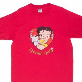 Street Comfort Style VINTAGE BETTY BOOP SPECIAL LADY HOT PINK TEE SHIRT 1990S LARGE