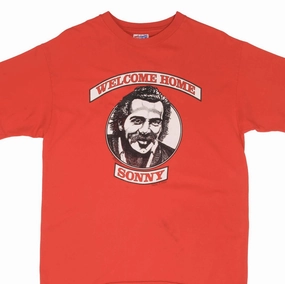 VINTAGE BIKER SONNY BARGER HELLS ANGELS TEE SHIRT 1992 LARGE MADE IN USA Garment Washed Texture