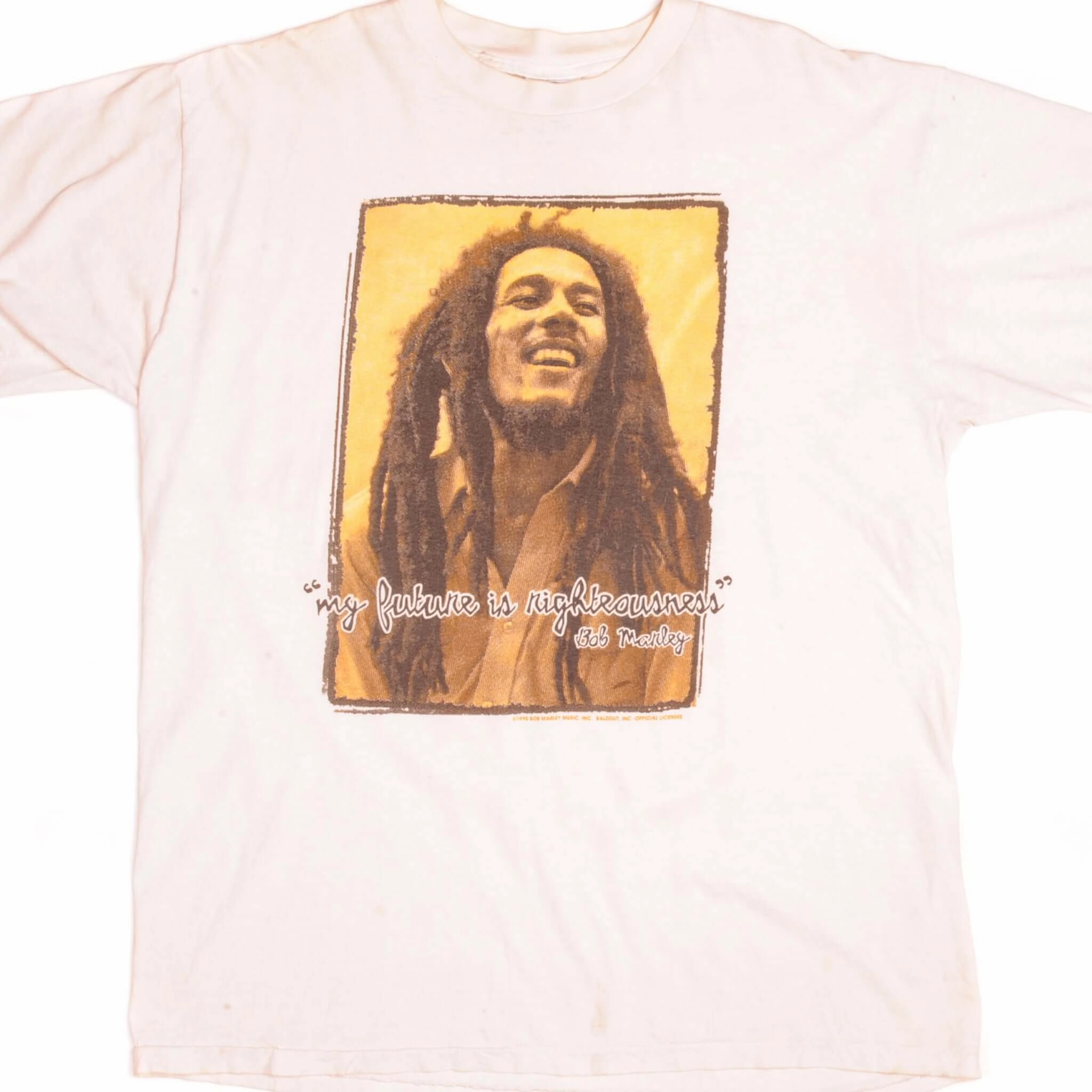 VINTAGE BOB MARLEY TEE SHIRT 1995 SIZE XL MADE IN USA MoistureWickingFabric