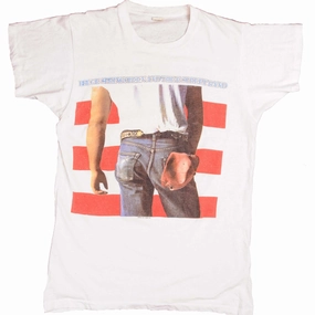 Modern Comfort Style VINTAGE BRUCE SPRINGSTEEN TEE SHIRT SIZE SMALL BORN IN USA WORLD TOUR 1980s MADE IN USA
