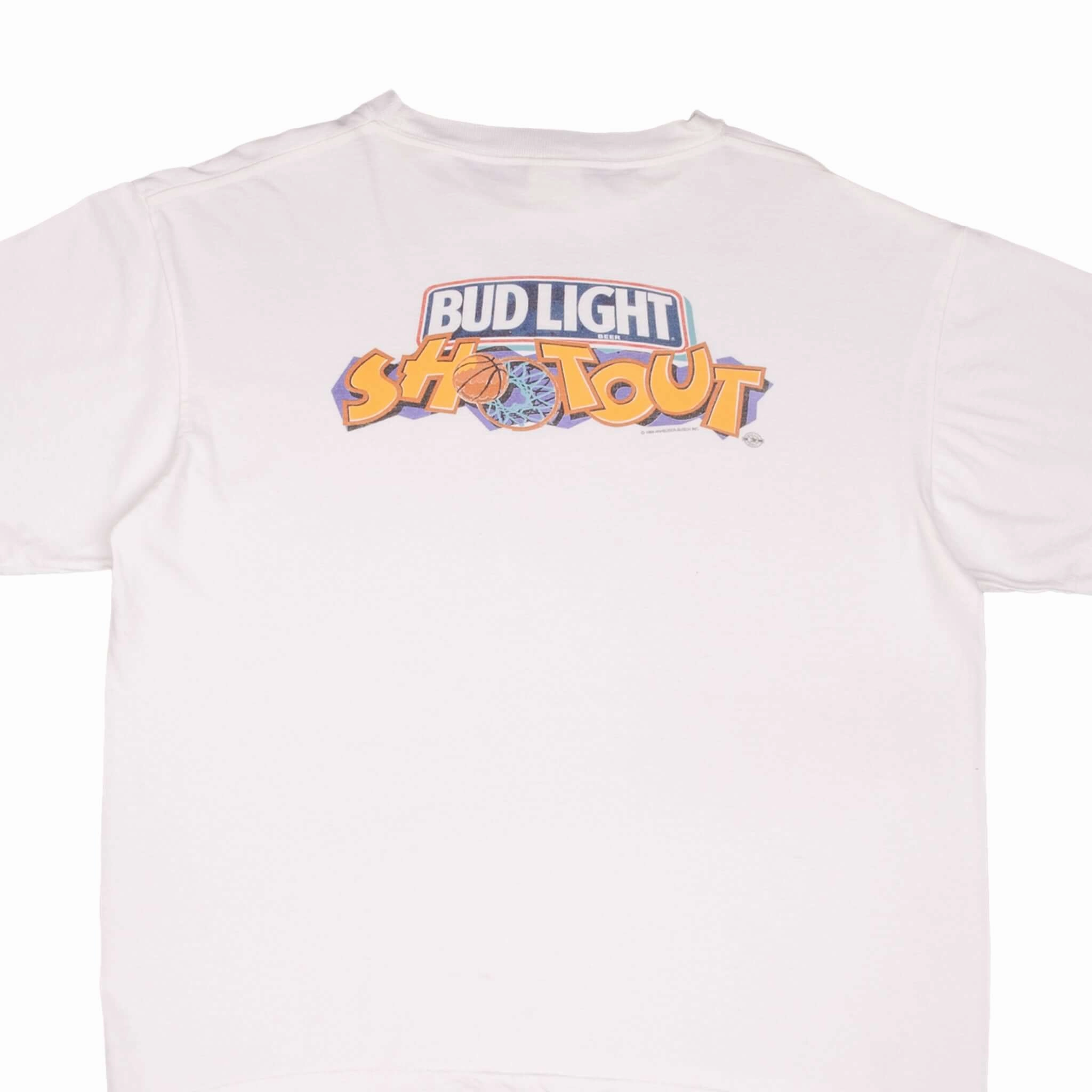 Cozy Design Fit VINTAGE BUD LIGHT SHOOTOUT BUDWEISER  TEE SHIRT 1994 SIZE XL