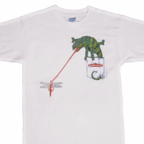 VINTAGE BUDWEISER CHAMELEON DRAGONFLY TEE SHIRT 1997 SIZE LARGE Easy Wear Style QuickDry