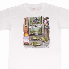Comfy Design Breathable Comfort Fit VINTAGE BUDWEISER FROG TEE SHIRT 1998 SIZE XL MADE IN USA