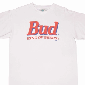 Adult sophistication Vintage Wash VINTAGE BUDWEISER KING OF BEERS TEE SHIRT 1993 SIZE XL