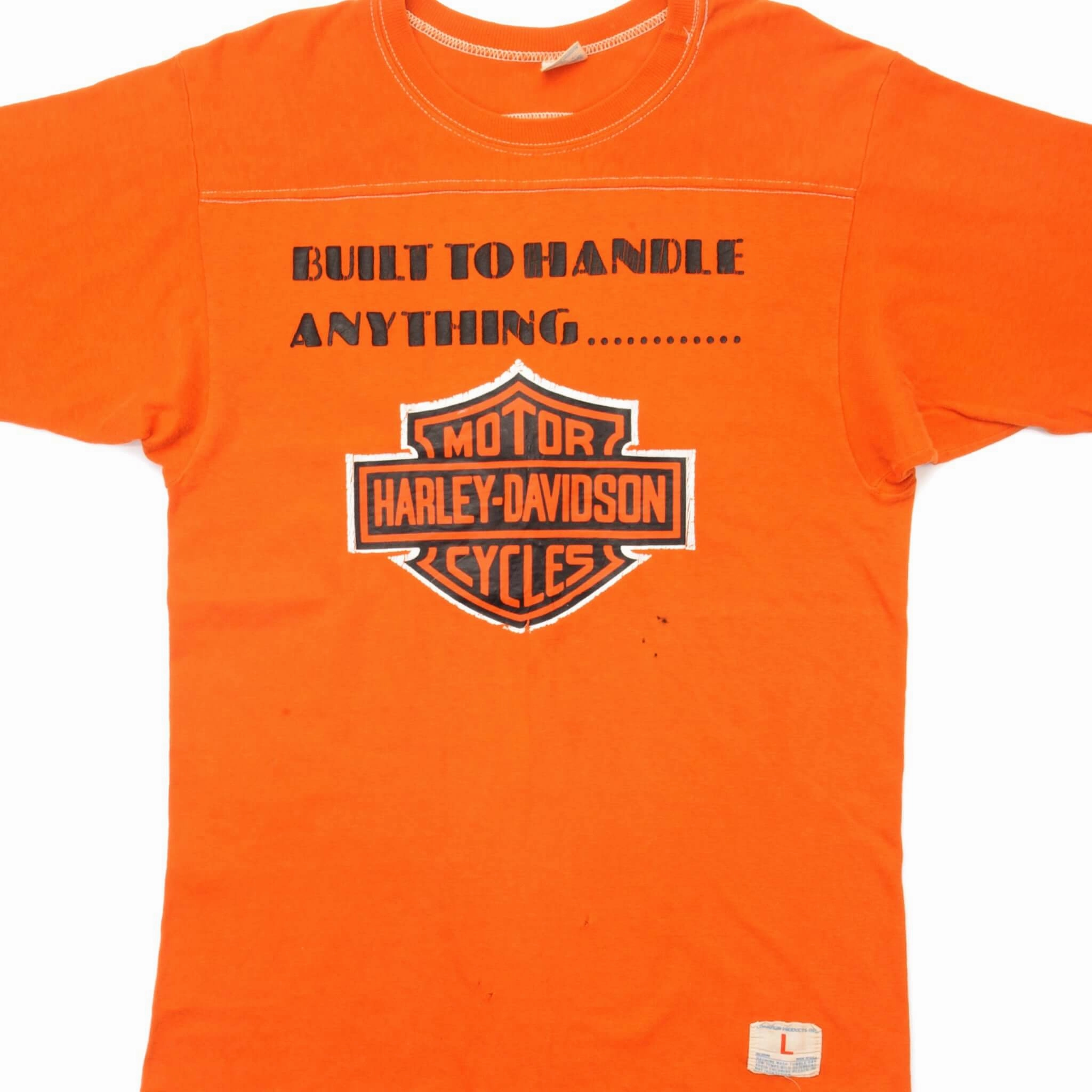 VINTAGE CHAMPION HARLEY DAVIDSON TEE SHIRT 1970s SIZE SMALL MADE IN USA Ethically Sourced Materials