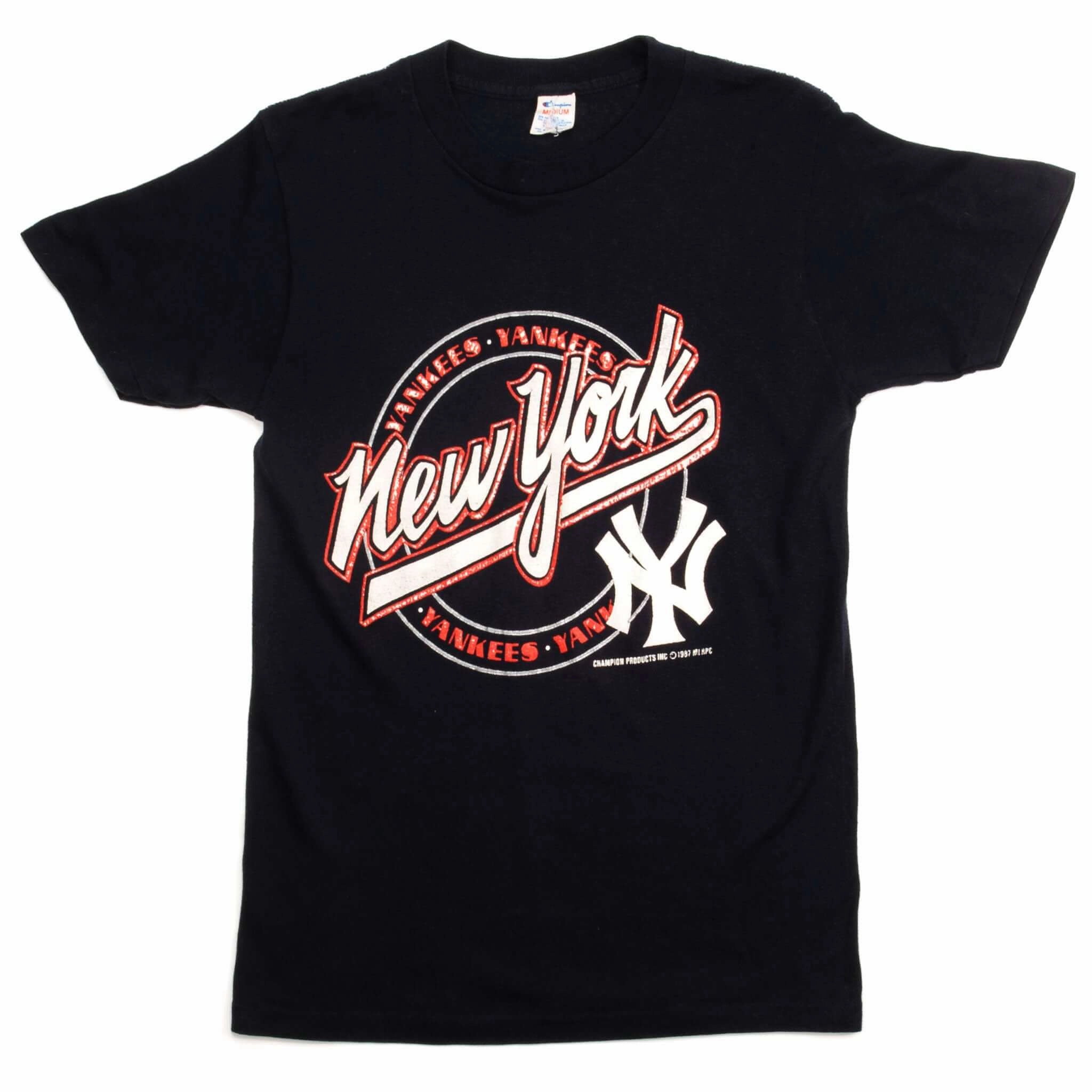 VINTAGE CHAMPION MLB NY YANKEES TEE SHIRT 1987 SIZE SMALL MADE IN USA No-Fuss Design Comfortable And Versatile