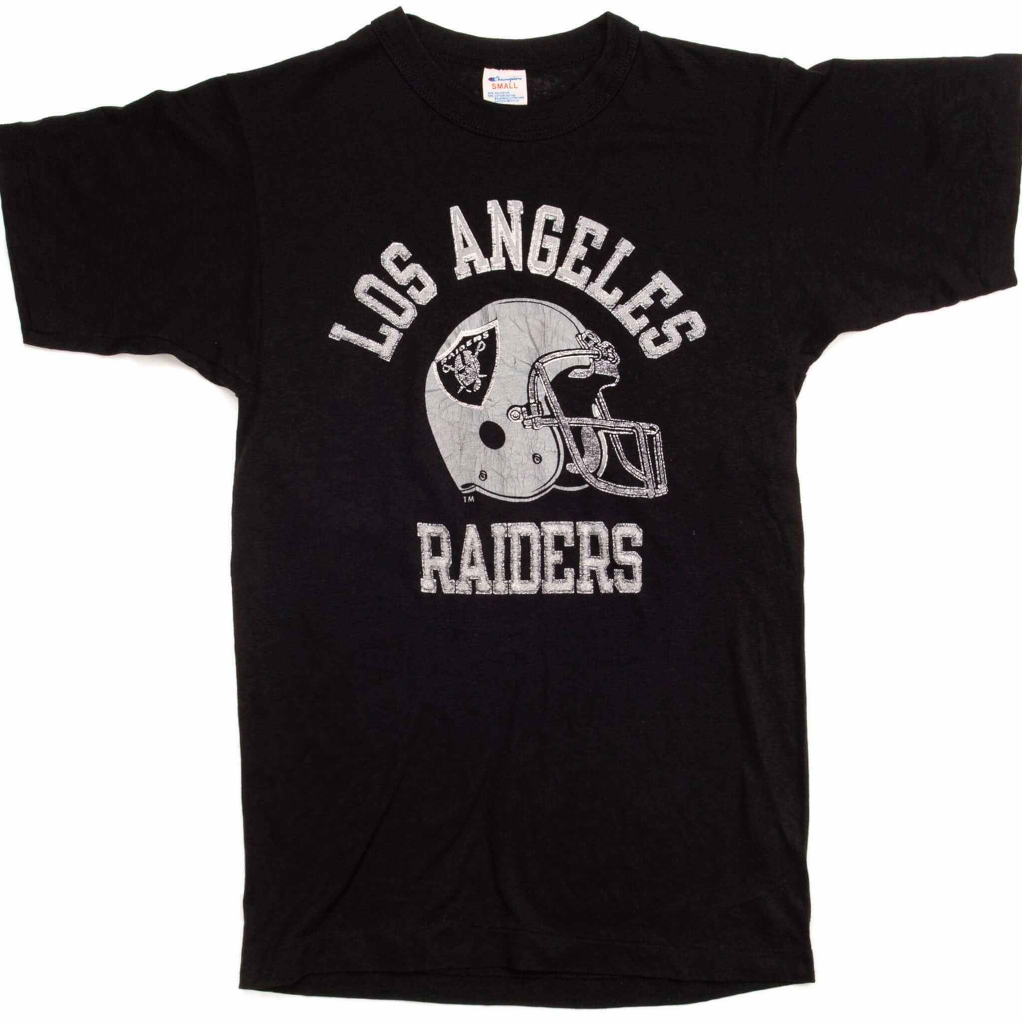 VINTAGE CHAMPION NFL LOS ANGELES RAIDERS TEE SHIRT EARLY 1980S XS MADE IN USA Lightweight Feel
