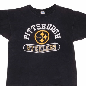 hypoallergenic Casual Vibe Wear VINTAGE CHAMPION NFL PITTSBURGH STEELERS TEE SHIRT 1980S LARGE MADE IN USA