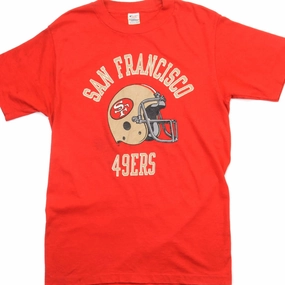 Multi Panel Design Minimalist Style VINTAGE CHAMPION NFL SAN FRANCISCO 49ERS TEE SHIRT 1980S SMALL MADE IN USA