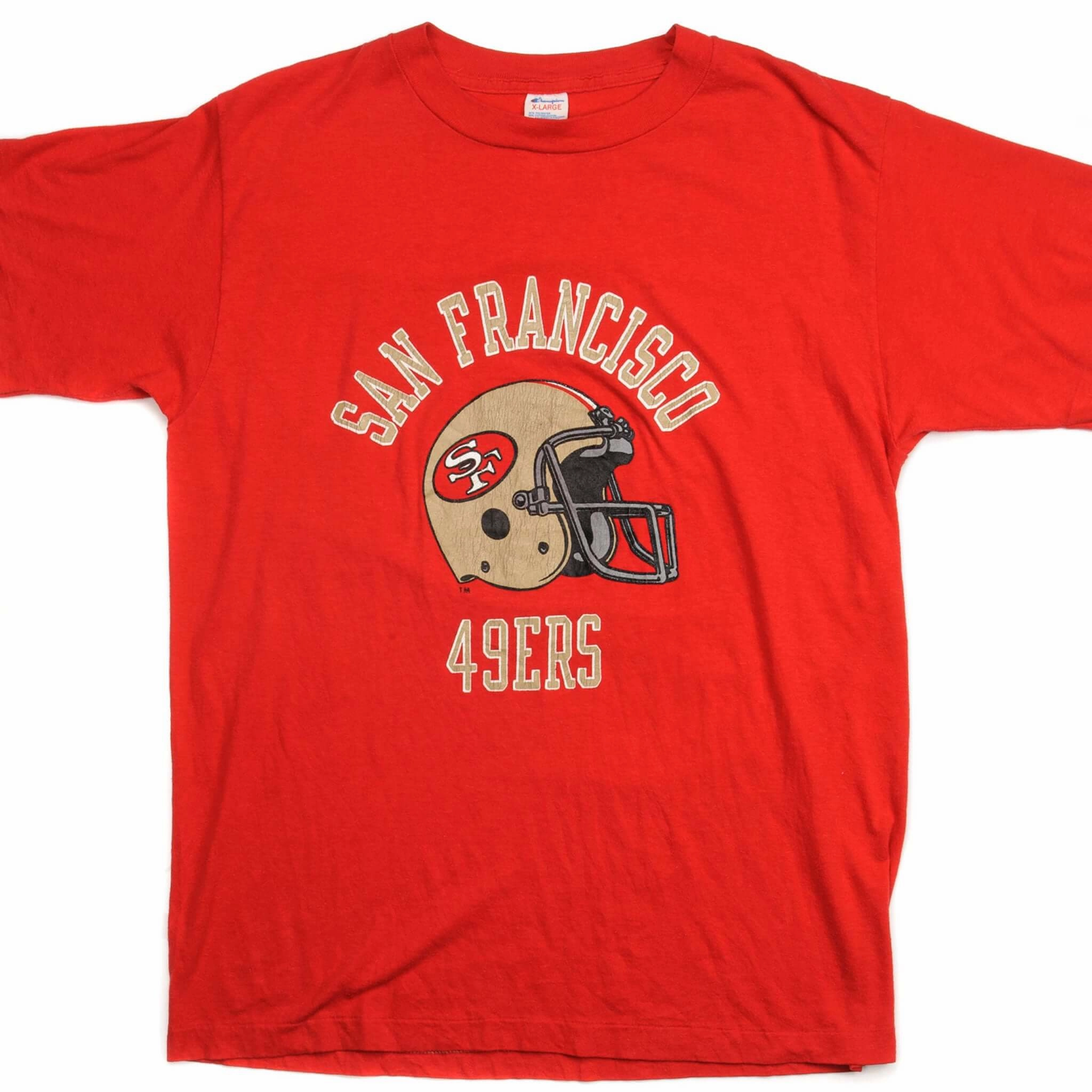 Playful Vibes SunProtectionFabric VINTAGE CHAMPION NFL SAN FRANCISCO 49ERS TEE SHIRT EARLY 1980S MEDIUM MADE USA