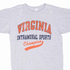 VINTAGE CHAMPION VIRGINIA INTRAMURAL SPORTS TEE SHIRT EARLY 1980S LARGE MADE USA slim fit