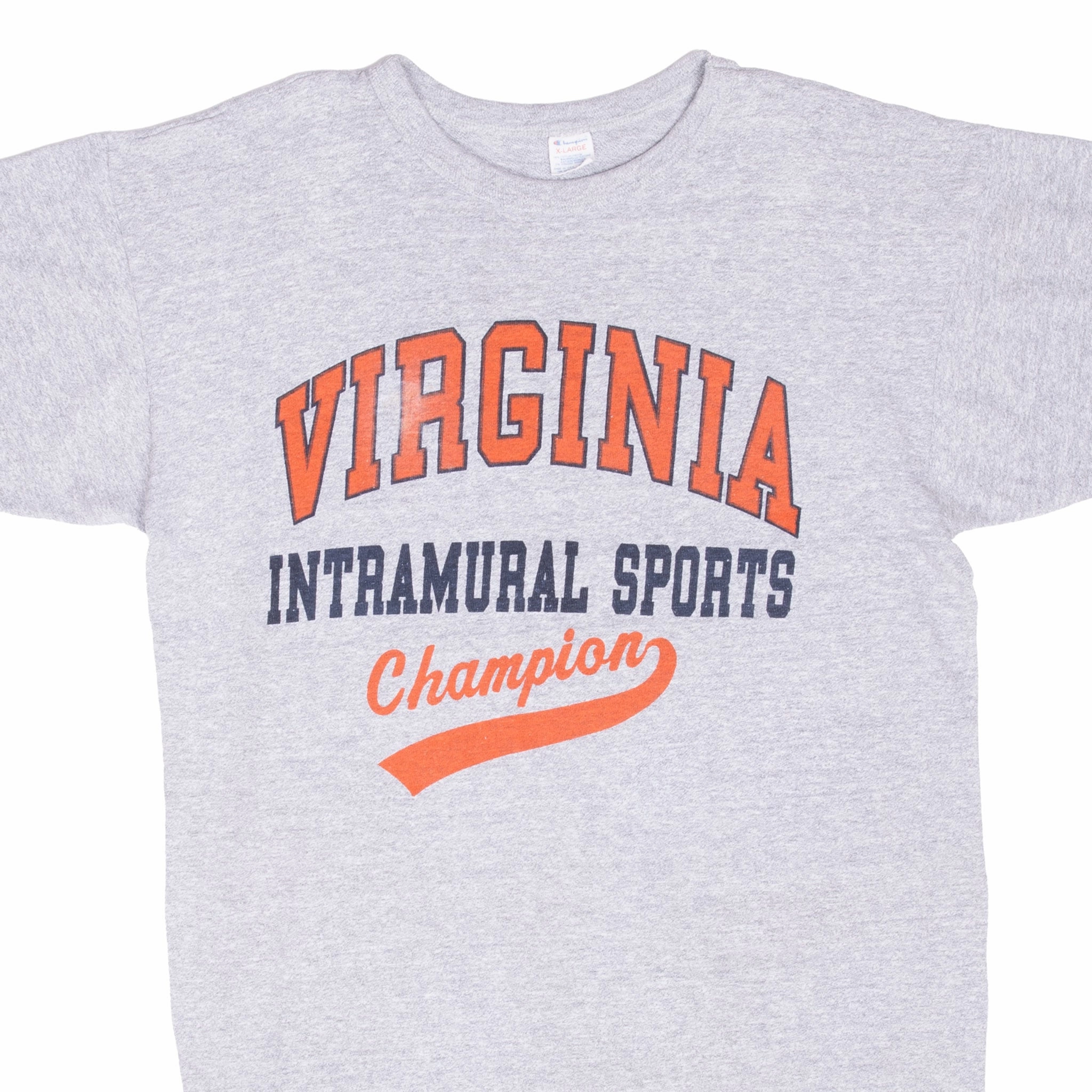 VINTAGE CHAMPION VIRGINIA INTRAMURAL SPORTS TEE SHIRT EARLY 1980S LARGE MADE USA slim fit