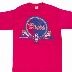 casual and comfortable Chic Smart VINTAGE COORS BEER SURFING PINK TEE SHIRT 1980S SIZE MEDIUM MADE IN USA