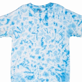 Versatile Comfort Style Active Essentials VINTAGE CRUMPLE TIE DYE BLUE WHITE HANES 2000S TEE SHIRT LARGE
