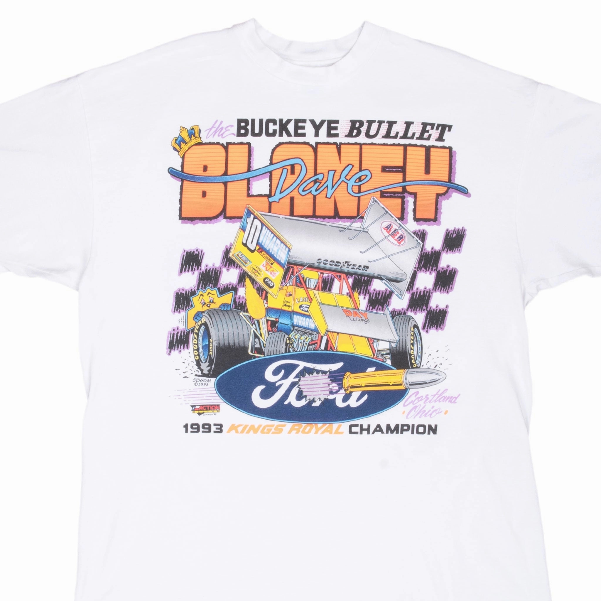 RecycledBlend Comfortable Casual VINTAGE DAVE BLANEY KONGS ROYAL CHAMPION 1993 DRAG RACING TEE SHIRT XL MADE USA