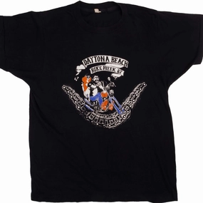 Athletic Comfort Wear Breathable Performance Fit VINTAGE DAYTONA BEACH BIKE WEEK TEE SHIRT 1983 SIZE MEDIUM MADE IN USA