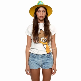 All-Day Stretch LayeredSleeveConstruction VINTAGE DISNEY BAMBI TEE SHIRT SIZE SMALL MADE IN USA