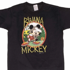 VINTAGE DISNEY BWANA MICKEY MOUSE 1980S TEE SHIRT SIZE XL MADE IN USA Sporty Comfort Wear Outdoor Sports