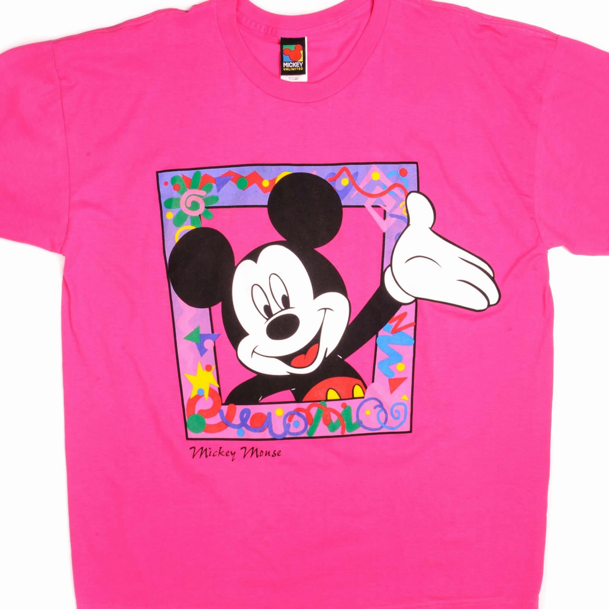 Easy Wear Style SlimFitDesign VINTAGE DISNEY MICKEY TEE SHIRT SIZE XL DEADSTOCK NOS 1990s