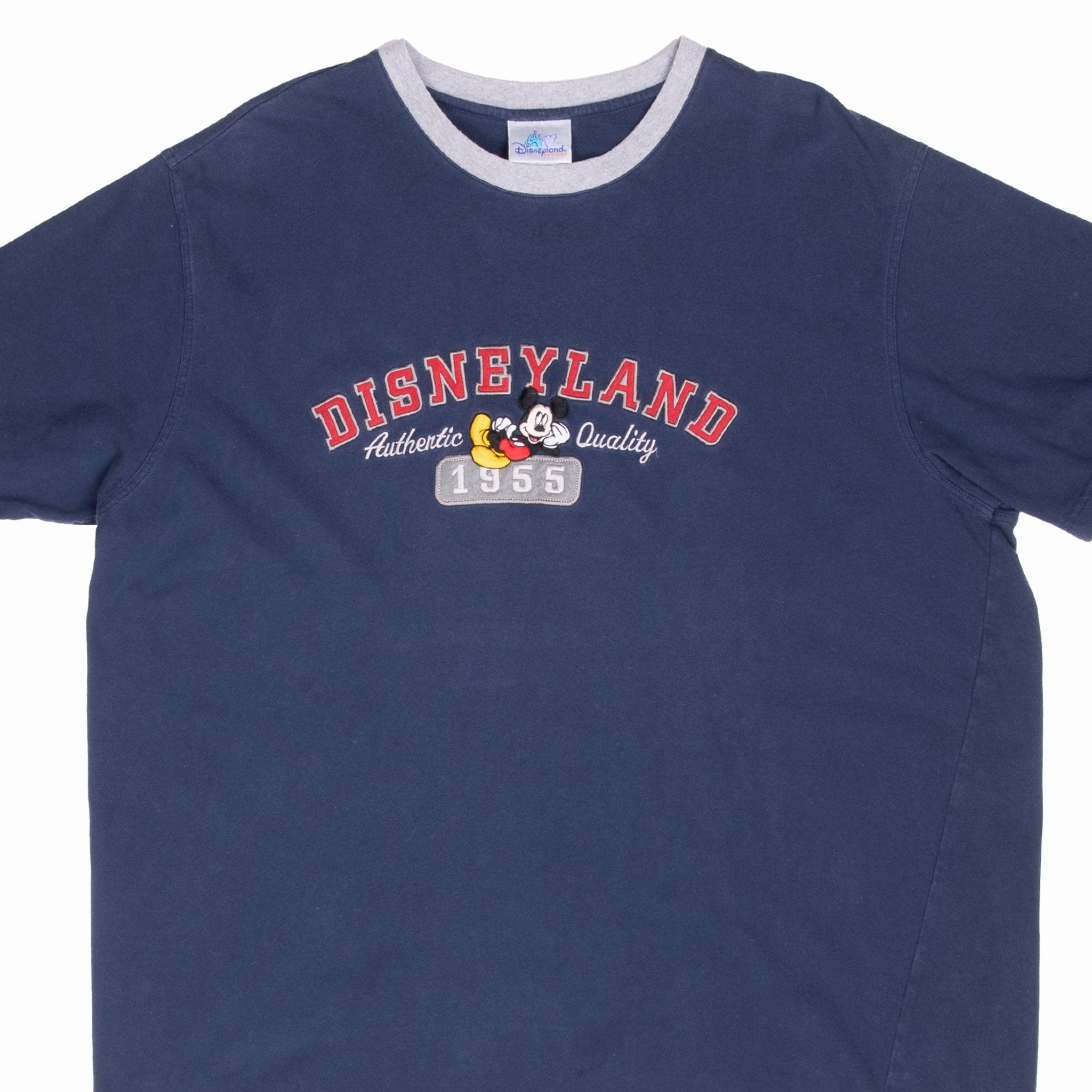 Reinforced Shoulder Seams Sustainable Fibers VINTAGE DISNEYLAND MICKEY MOUSE EMBROIDERED 1990S TEE SHIRT 2XL