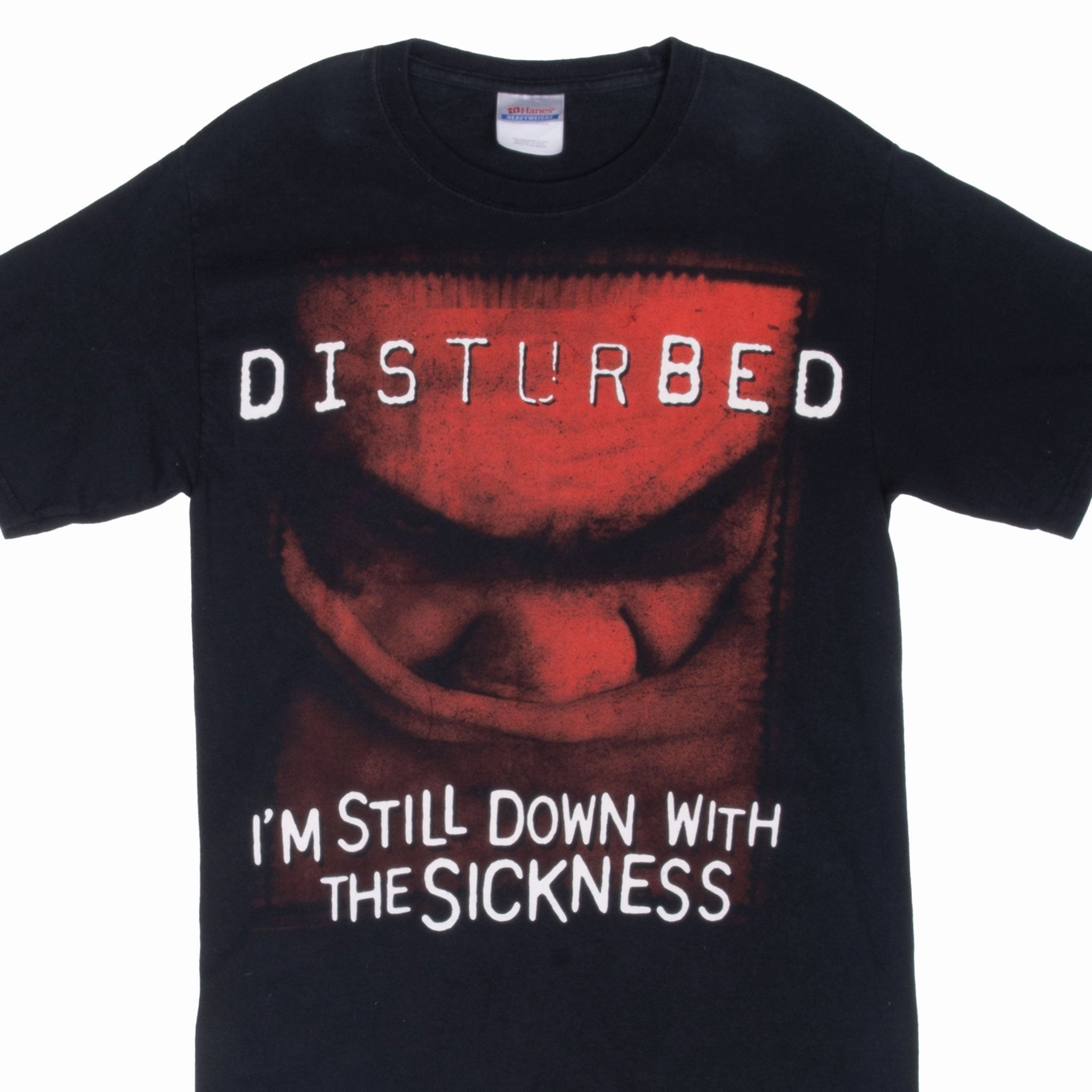 Low Impact Dye VINTAGE DISTURBED I'M STILL DOWN WITH THE SICKNESS TEE SHIRT 2000S SMALL