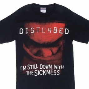 Low Impact Dye VINTAGE DISTURBED I'M STILL DOWN WITH THE SICKNESS TEE SHIRT 2000S SMALL