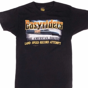 VINTAGE EASYRIDERS 3D EMBLEM TEE SHIRT 1989 SIZE XS MADE IN USA Sport Flex Fit