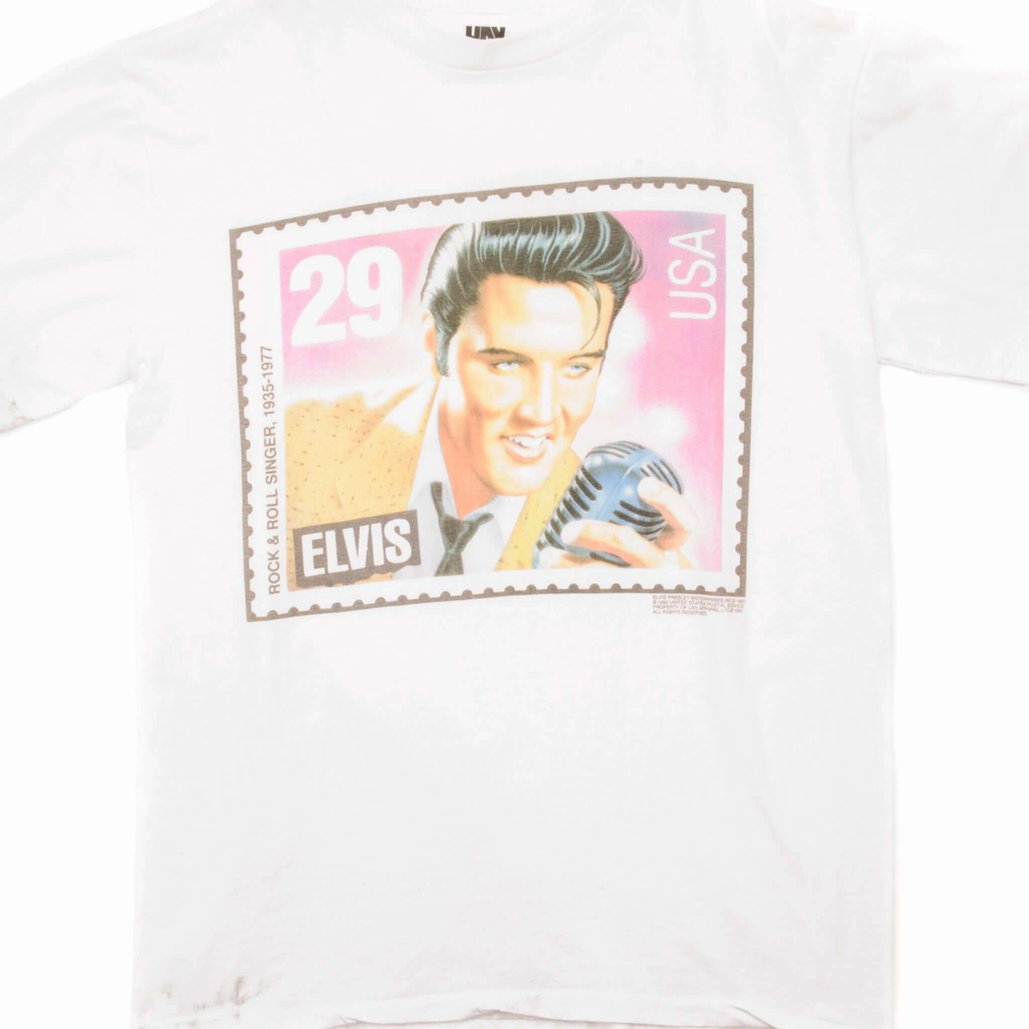 VINTAGE ELVIS PRESLEY TEE SHIRT 1992 SIZE LARGE MADE IN USA Sublimation Resistant Fabric Evergreen