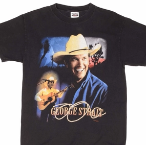 VINTAGE GEORGE STRAIT COUNTRY MUSIC FESTIVAL TEE SHIRT 1998 SIZE LARGE Microfiber texture