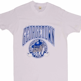 VINTAGE GEORGETOWN UNIVERSITY HOYAS TEE SHIRT 1980S MEDIUM MADE USA Quick Wear