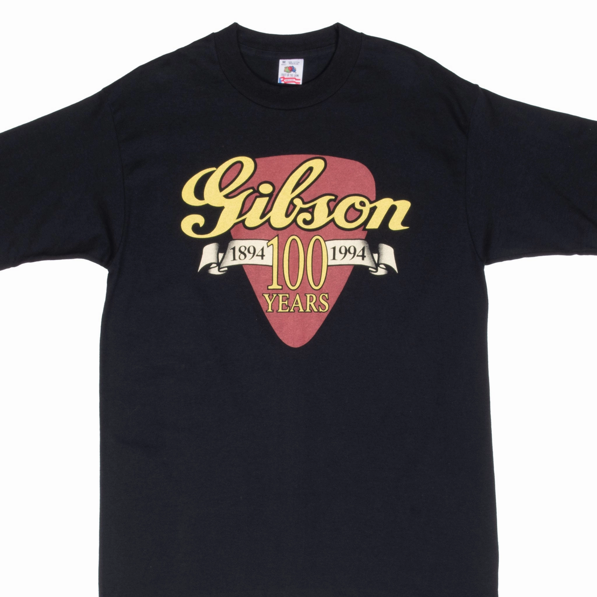 Indoor Comfort Cozy Comfort Fit VINTAGE GIBSON GUITARS 100 YEARS ANNIVERSARY TEE SHIRT 1994 MEDIUM MADE IN USA