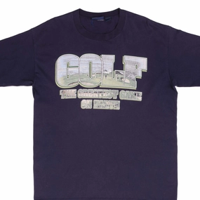 VINTAGE GOLF THE GREATEST GAME ON EARTH VAN HEUSEN TEE SHIRT 1990S SIZE XL Casual All-Day Bold Style