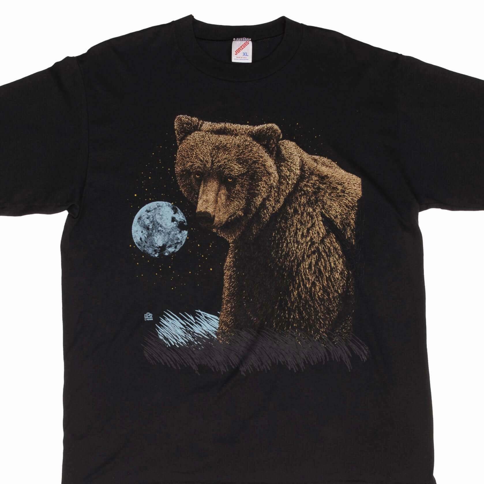 Daily Style Trend VINTAGE GRIZZLY BEAR 1992 ANIMAL PRINT TEE SHIRT SIZE LARGE MADE IN USA