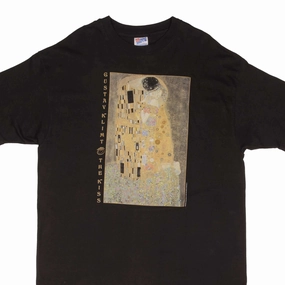 Side Vent Design VINTAGE GUSTAVE KILMT THE KISS ART TEE SHIRT 1990 SIZE XL MADE IN USA