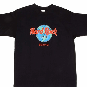 Stylish and Cozy Holiday Trend VINTAGE HARD ROCK CAFE BEIJING TEE SHIRT 1990S SIZE XL