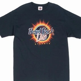 Sporty Design Multi Panel Design VINTAGE HARD ROCK CAFE LIVE ATLANTA 2000S TEE SHIRT LARGE