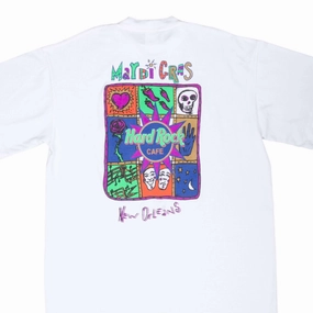 Pocket Detailing VINTAGE HARD ROCK CAFE MARDI GRAS NEW ORLEANS TEE SHIRT 1990S LARGE MADE USA