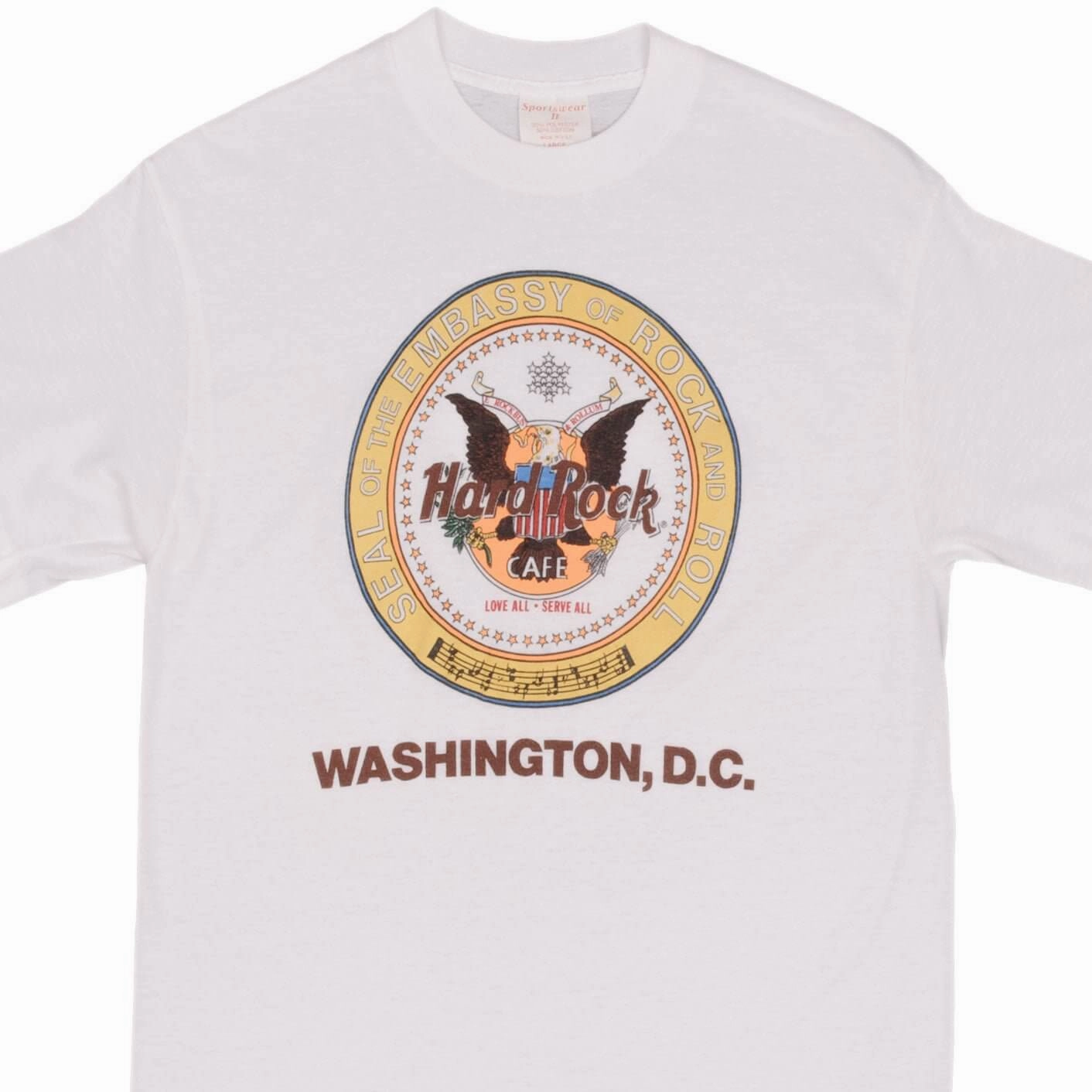 Light Layers VINTAGE HARD ROCK CAFE WASHINGTON DC TEE SHIRT EARLY 1990S SZE SMALL MADE IN USA