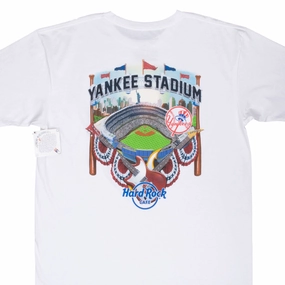 Award-winning VINTAGE HARD ROCK CAFE YANKEES STADIUM TEE SHIRT 2000S XL DEADSTOCK