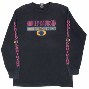 soft look Breezy Comfort VINTAGE HARLEY DAVIDSON ARUBA 1997 LONG SLEEVE TEE SHIRT LARGE MADE IN USA