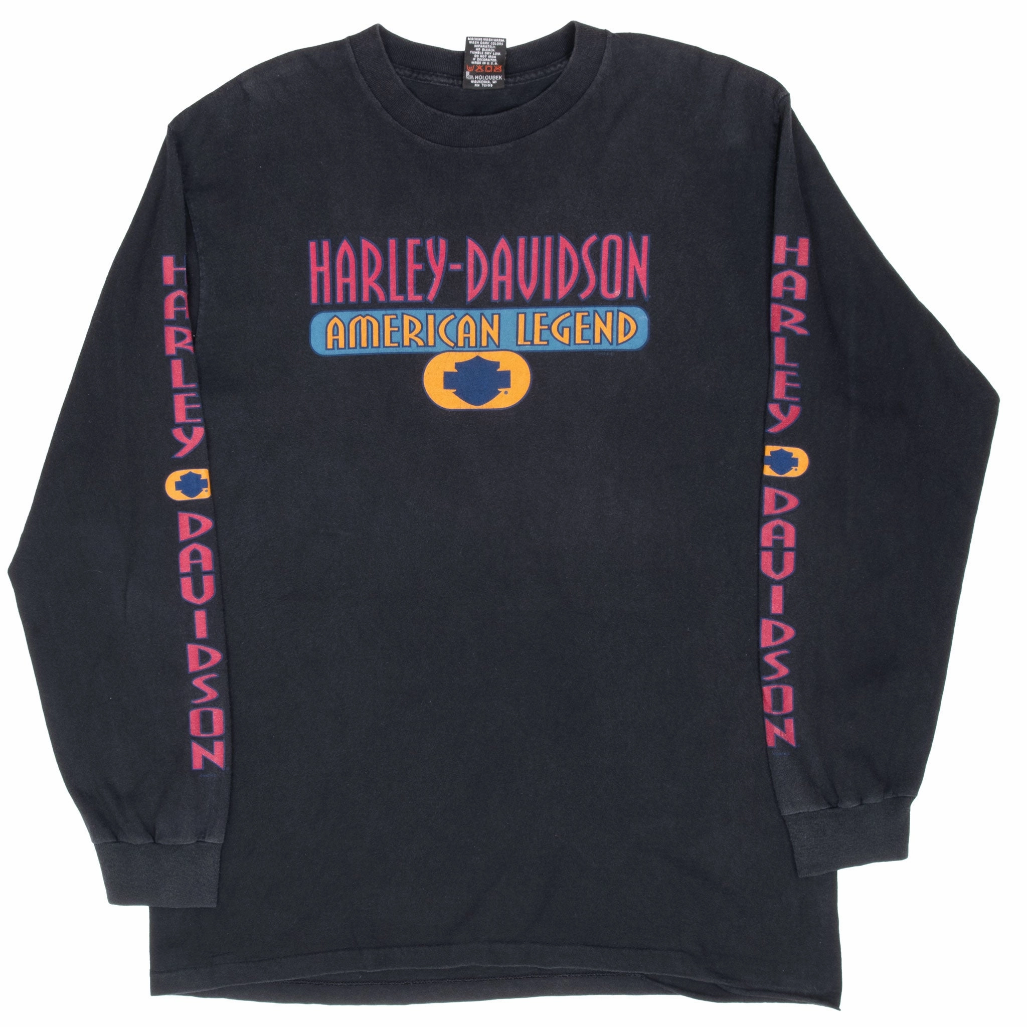 soft look Breezy Comfort VINTAGE HARLEY DAVIDSON ARUBA 1997 LONG SLEEVE TEE SHIRT LARGE MADE IN USA