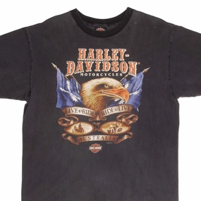 VINTAGE HARLEY DAVIDSON AUSTRALIA TEE SHIRT 1996 SIZE LARGE Active Layer