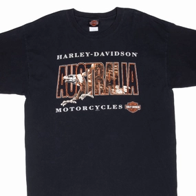 VINTAGE HARLEY DAVIDSON AUSTRALIA TEE SHIRT 1997 XL Basic Wardrobe Piece
